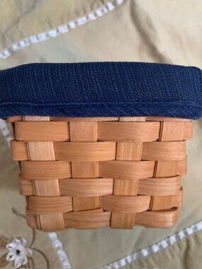 Taskets Renaissance Small Square Basket with Navy Liner Country Home
